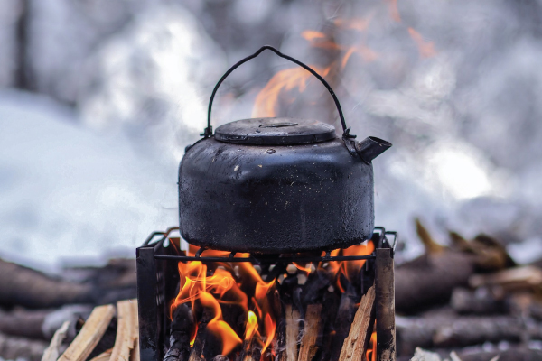A Kettle on a Campfire