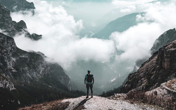 Hiker on Mountain